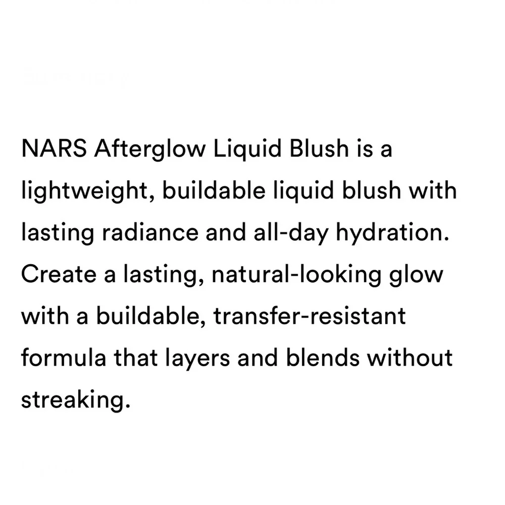 NARS Afterglow Liquid Blush “Dolce Vita”